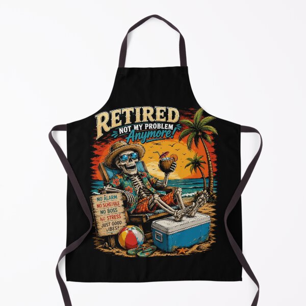 Item preview, Retired Not My Problem Anymore Funny Beach Skeleton Retirement Design designed and sold by hobrath.