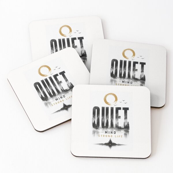Item preview, Quiet Mind Strong Life | Zen Nature Minimalist Typography designed and sold by layalistoresa.