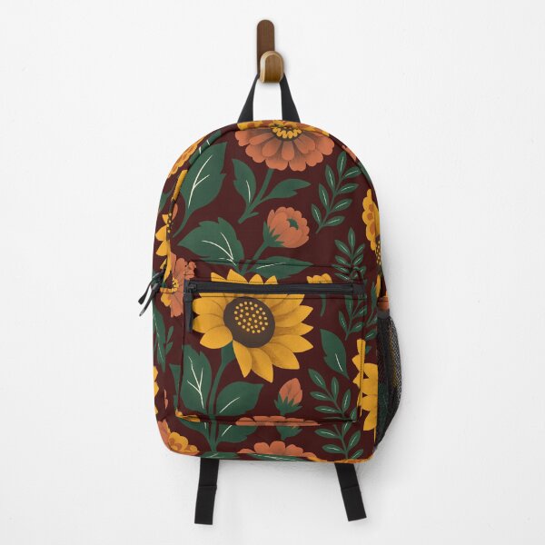 Item preview, Retro Textured Sunflowers and Marigolds Flowers Seamless Pattern designed and sold by DiNata.