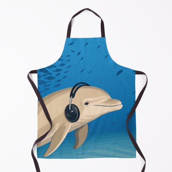 Item preview, Cute Dolphin Listening to Music designed and sold by minbadesign.