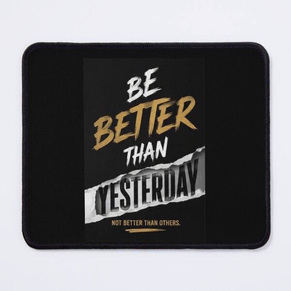Item preview,  Be Better Than Yesterday | Brush Stroke Motivational Typography designed and sold by layalistoresa.
