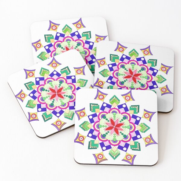 Item preview, Symmetrical Emerald Green and Gold Geometric Mandala Art designed and sold by plawsd.