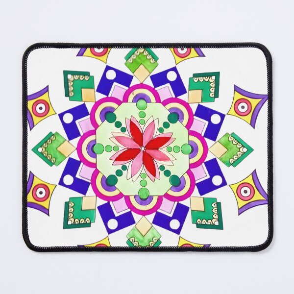 Item preview, Symmetrical Emerald Green and Gold Geometric Mandala Art designed and sold by plawsd.