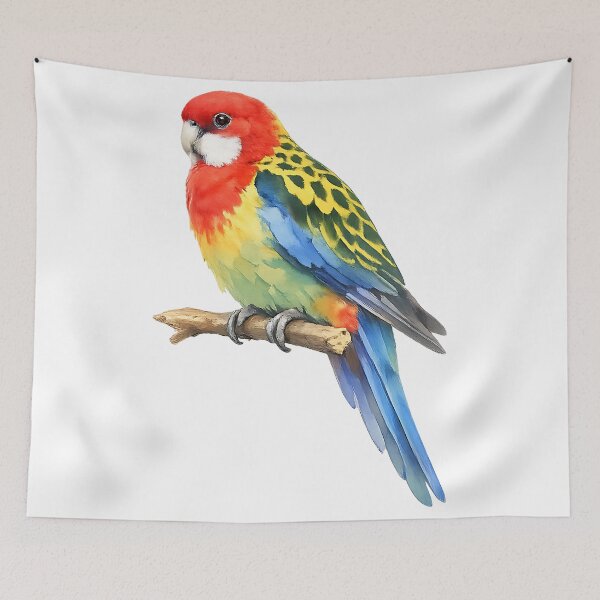 Item preview, Eastern Rosella Watercolour Painting designed and sold by Jaruart.