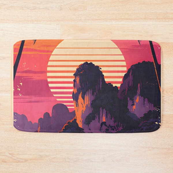 Item preview, Railay Beach Thailand Vintage  Travel Poster Tropical Coastal Wall Art designed and sold by Spirit of Siam.