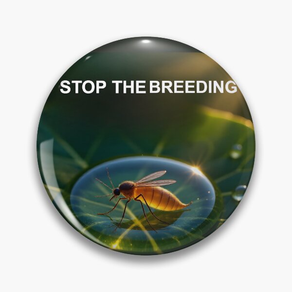Item preview, Stop the Breeding: Engorged Dengue Mosquito on Water Drop Ad designed and sold by Creative-RE.