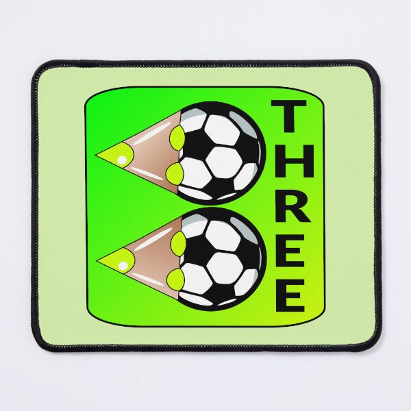Item preview, Number 3 THREE FOOTBALL designed and sold by minimalartstory.