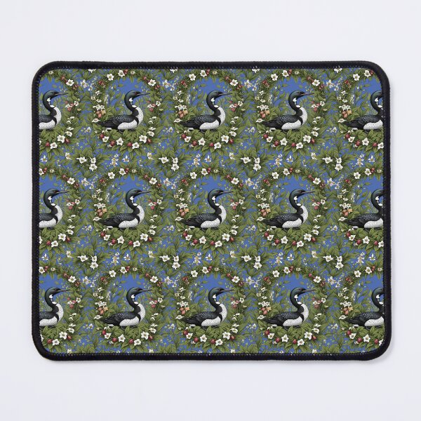 Item preview, Common Loon Surrounded By Lady's Slipper Flowers designed and sold by taiche.