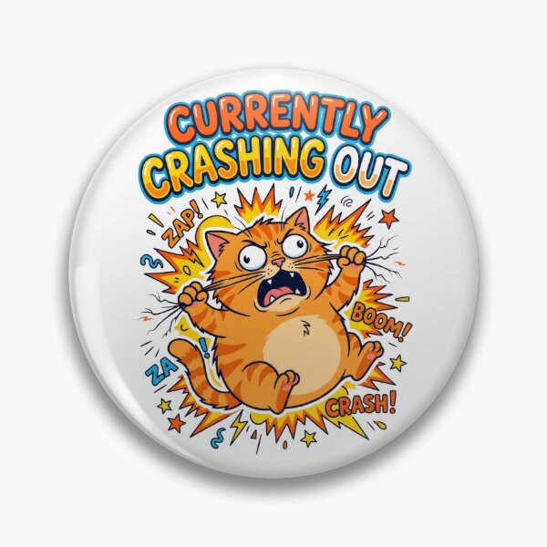 Item preview, Currently Crashing Out Funny Orange Cat Comic designed and sold by MayaDelaye.