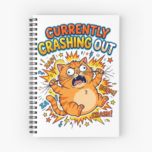Item preview, Currently Crashing Out Funny Orange Cat Comic designed and sold by MayaDelaye.