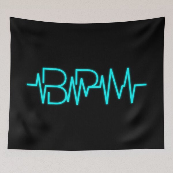 Item preview, Neon BPM Heartbeat Techno Rave Design designed and sold by SPAZE-Typo.