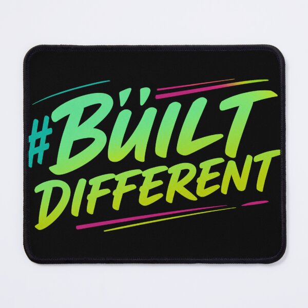 Item preview, Built Different Gym Motivation Neon Fitness Athlete Gift T-Shirt designed and sold by Digistore1221.