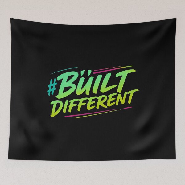 Item preview, Built Different Gym Motivation Neon Fitness Athlete Gift T-Shirt designed and sold by Digistore1221.
