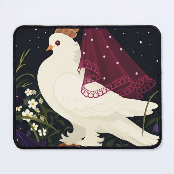Item preview, Fantasy White Dove Cottagecore Illustration designed and sold by minbadesign.