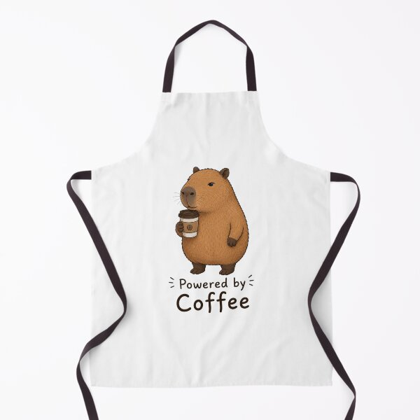 Item preview, Powered by Coffee Capybara T-Shirt | Cute Relaxed Capybara Coffee Lover designed and sold by Little Moments Co..