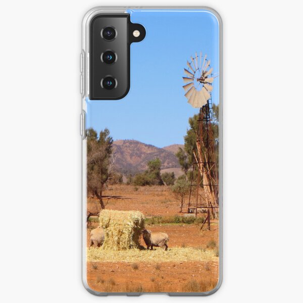 Sheep and windmill, Australia Samsung Galaxy Soft Case
