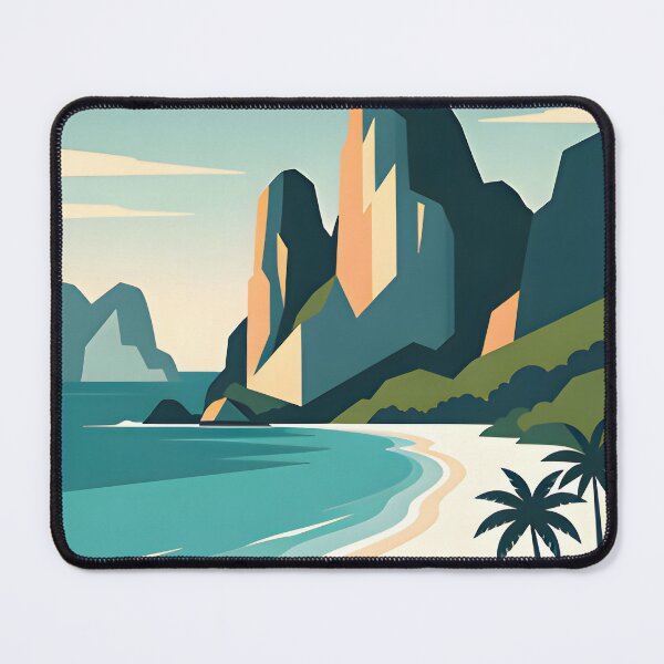 Item preview, Railay Beach Thailand Vintage Travel Poster Tropical Coastal Wall Art designed and sold by Spirit of Siam.