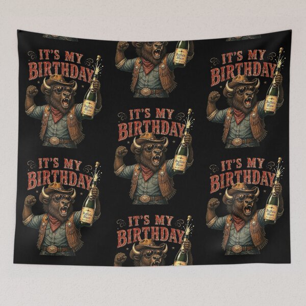 Item preview, Cowboy Buffalo Celebrating Birthday Party designed and sold by thoughtswear.
