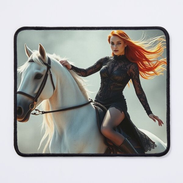 Item preview, Crimson Ride: The Flame-Haired Warrior designed and sold by e-not-shop.