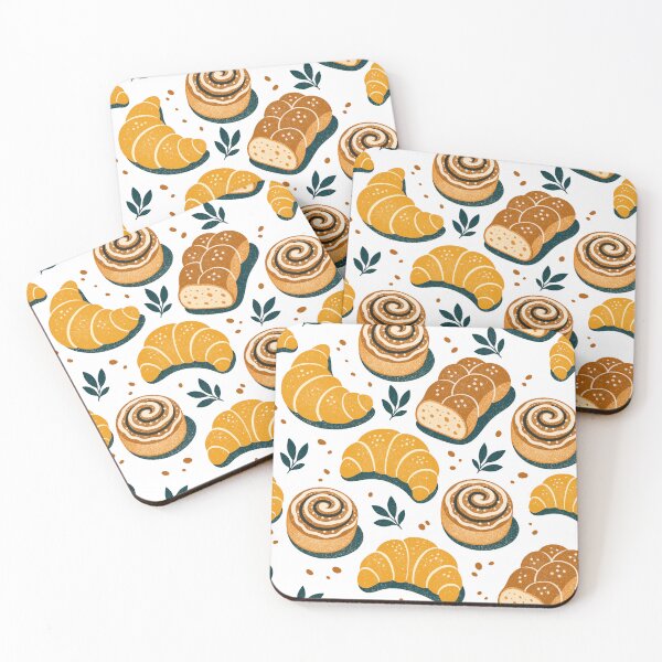 Item preview, Cozy Retro Pastries Croissants and Cinnamon Rolls Seamless Pattern designed and sold by DiNata.