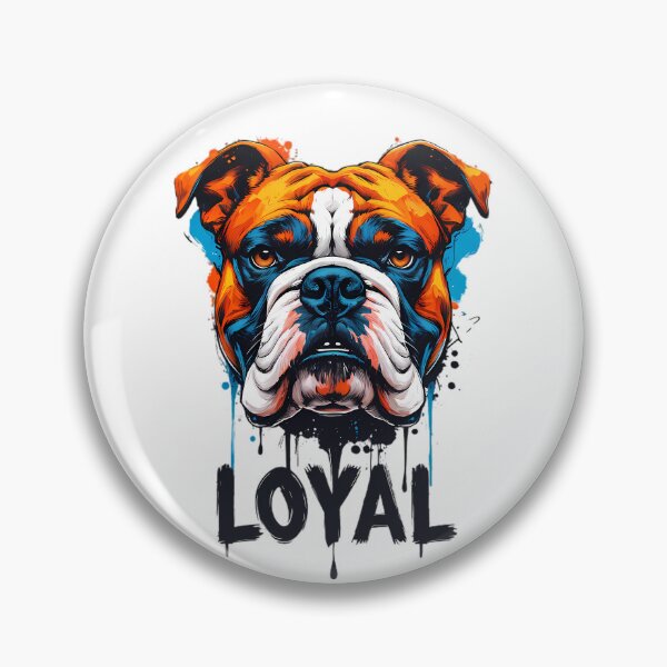 Item preview, LOYAL Bulldog - Fierce Expressionist Vibrant Splatter Art designed and sold by Structure-Blue.