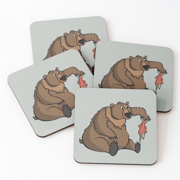 Item preview, Grizzly Bear With a Fish designed and sold by ODruryStudios.