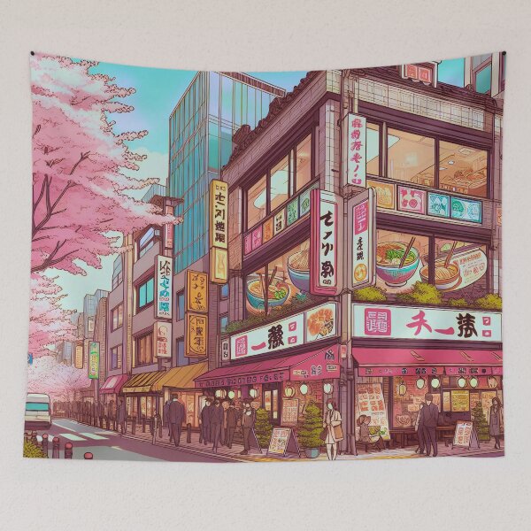 Item preview, Haru no Machi  - The City in Spring designed and sold by ZenGrooves.