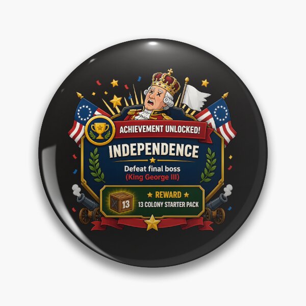 Item preview, Achievement Unlocked Independence Final Boss Gamer 4th of July designed and sold by Red Cub Studio.