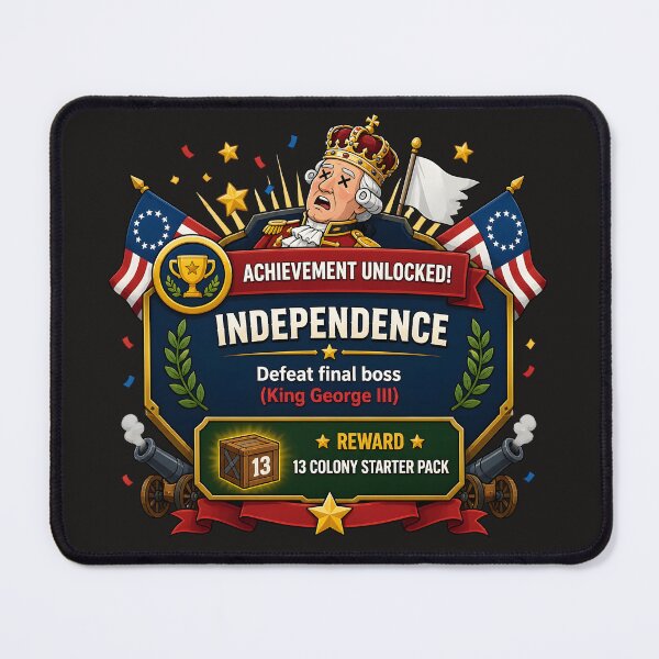 Item preview, Achievement Unlocked Independence Final Boss Gamer 4th of July designed and sold by Red Cub Studio.