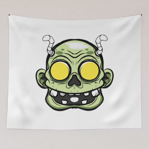 Item preview, Cute Green Zombie Monster Face designed and sold by DailyDoodlesBySumbul.