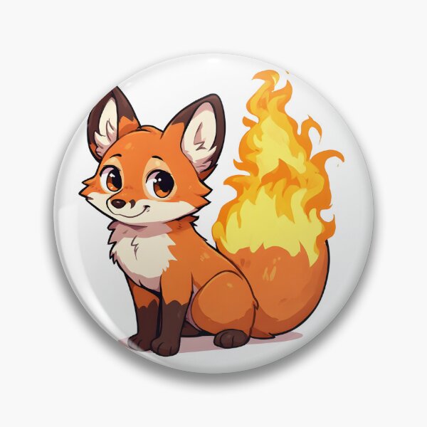 Item preview, Cute Fire-Tailed Fox Cartoon – Magical Fantasy Animal Illustration designed and sold by Karolina’s Cozy Creations.