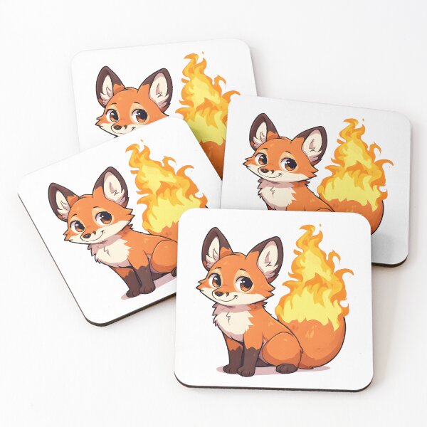 Item preview, Cute Fire-Tailed Fox Cartoon – Magical Fantasy Animal Illustration designed and sold by Karolina’s Cozy Creations.