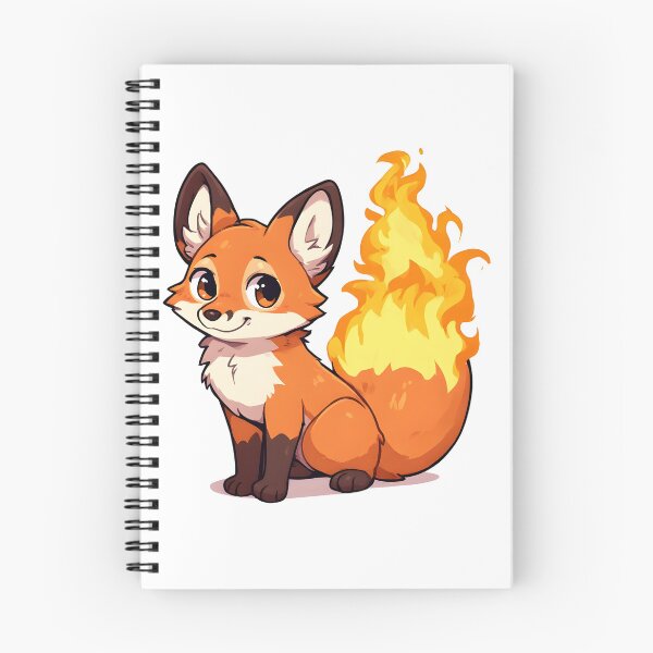 Item preview, Cute Fire-Tailed Fox Cartoon – Magical Fantasy Animal Illustration designed and sold by Karolina’s Cozy Creations.
