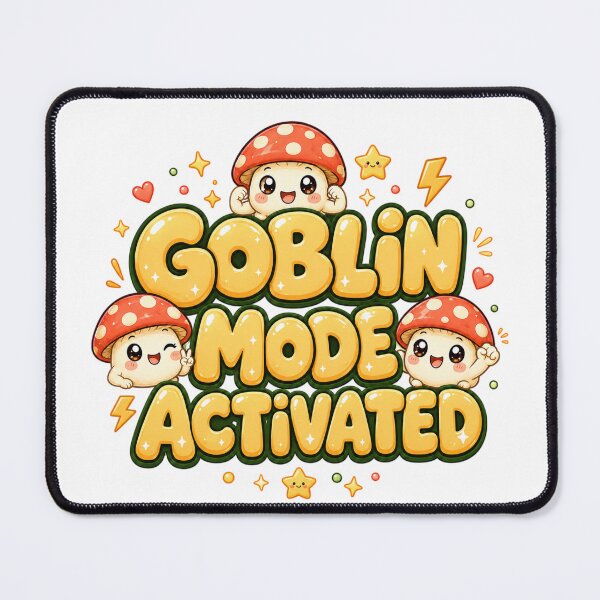 Item preview, Goblin Mode Activated Kawaii Mushroom | Funny Goblincore Art designed and sold by Dulxoz.