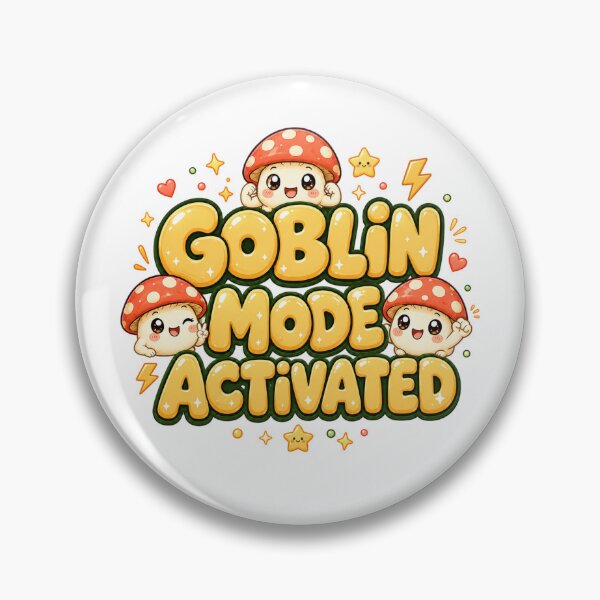 Item preview, Goblin Mode Activated Kawaii Mushroom | Funny Goblincore Art designed and sold by Dulxoz.