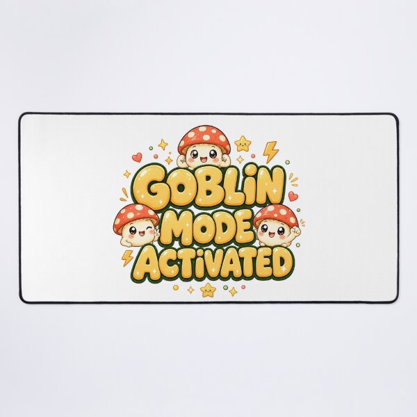 Item preview, Goblin Mode Activated Kawaii Mushroom | Funny Goblincore Art designed and sold by Dulxoz.