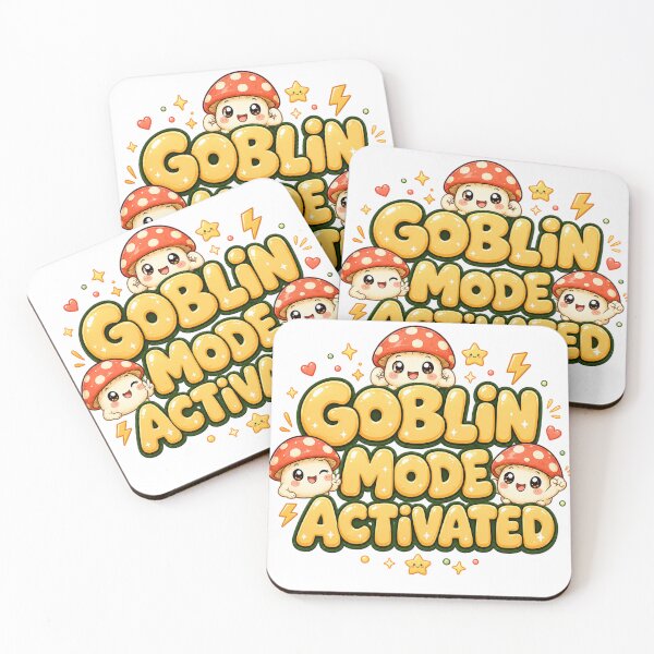 Item preview, Goblin Mode Activated Kawaii Mushroom | Funny Goblincore Art designed and sold by Dulxoz.