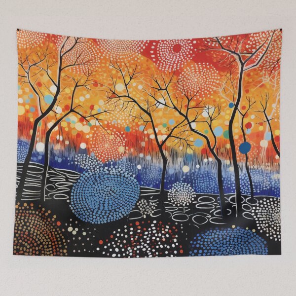 Item preview, Aboriginal Inspired Dot Art - Heat In Litchfield National Park designed and sold by GrinGalore.