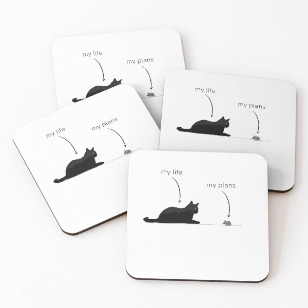 Item preview, Cat + Mouse – Dark Aesthetic Minimalist Animal Illustration designed and sold by EVESTUDIOART.