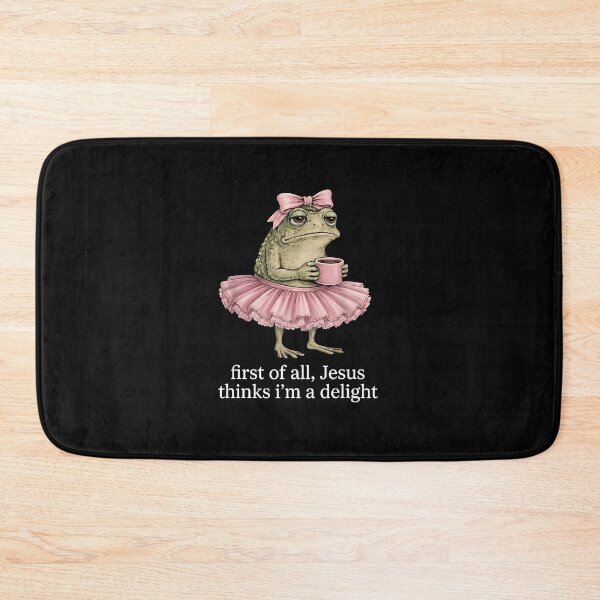 Item preview, First Of All Jesus Thinks I'm A Delight Funny Frog Ballet Christian Meme designed and sold by kienoy.