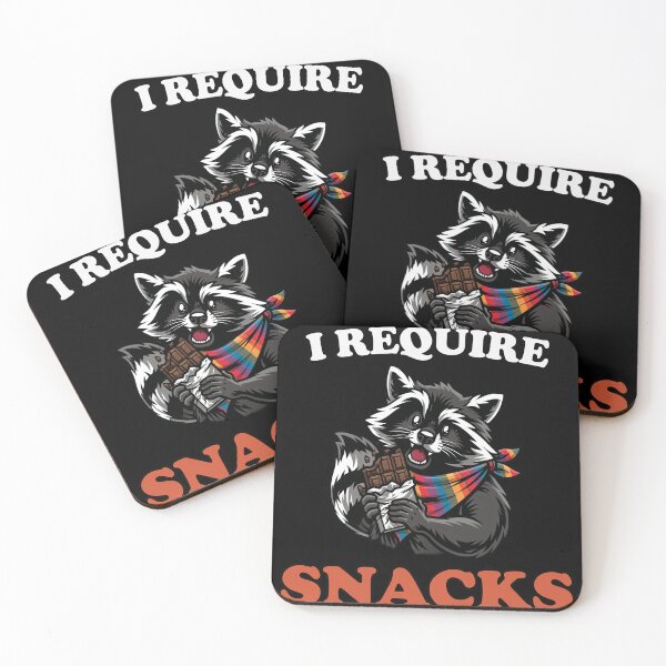 Item preview, Funny Raccoon I Require Snacks Retro Chocolate Lover T-Shirt - Cute Trash Panda Vintage Graphic designed and sold by VectorForge.