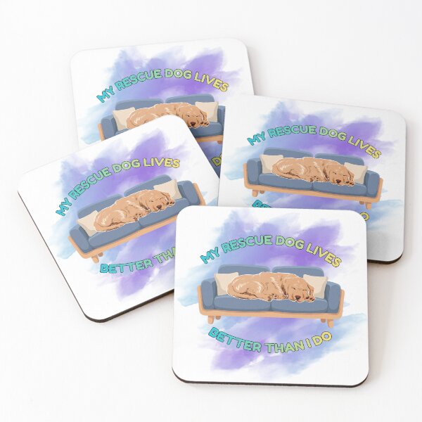Item preview, My Rescue Dog Lives Better Than I Do Funny Couch Sleeping designed and sold by Frafri92.