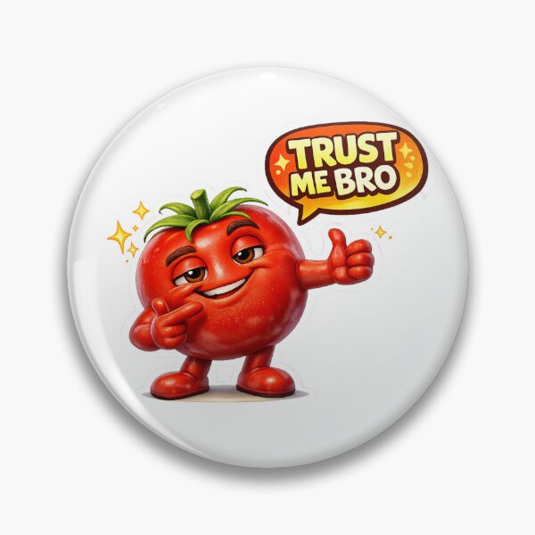 Item preview, Funny Cartoon Tomato Trust Me Bro Sticker Design designed and sold by Bhinfy.