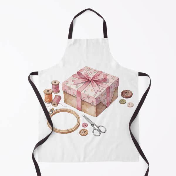 Item preview, Sewing Kit Box Craft Supplies Illustration designed and sold by AillustriaAK.