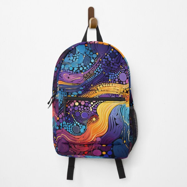 Item preview, Aboriginal Inspired Dot Art - Abstract Waves Purple Pattern designed and sold by GrinGalore.