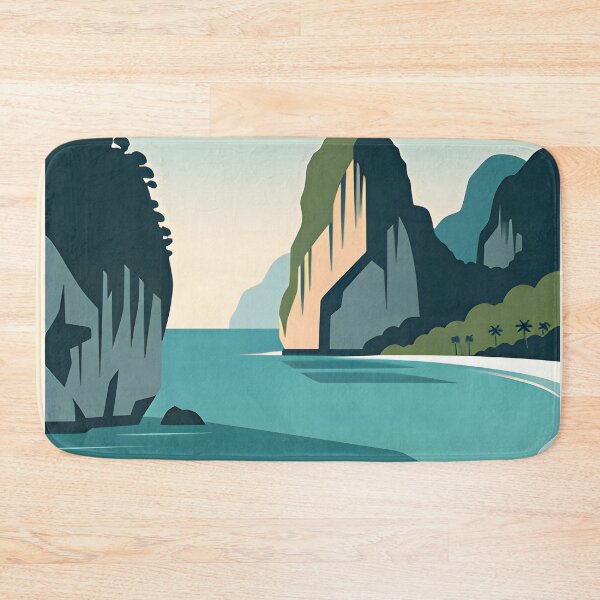 Item preview, Railay Beach Thailand Vintage Travel Poster Tropical Coastal Wall Art designed and sold by Spirit of Siam.