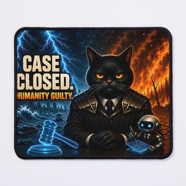 Item preview, Tired Black Cat Climate Judge designed and sold by Omni Craft .