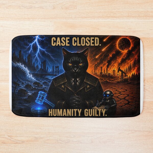 Item preview, Tired Black Cat Climate Judge designed and sold by Omni Craft .