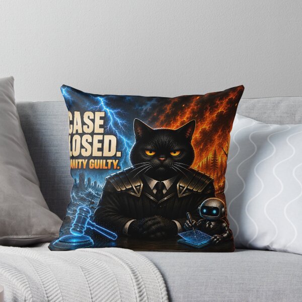 Item preview, Tired Black Cat Climate Judge designed and sold by Omni Craft .