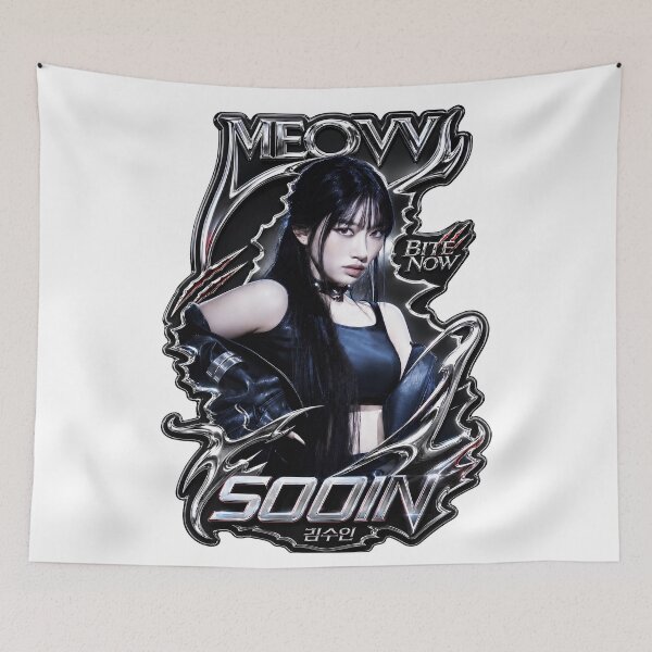 Item preview, Sooin BITE NOW Feline Kpop Girl Group Fan Art designed and sold by Valereekmerch.